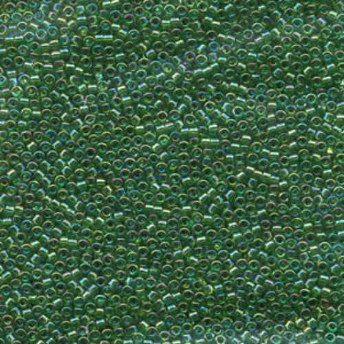 Miyuki 15/0 Delica Bead - DBS0152 - Transparent Green AB