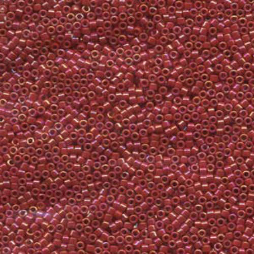 Miyuki 15/0 Delica Bead - DBS0162 - Opaque Red AB