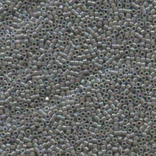 Miyuki 15/0 Delica Bead - DBS0168 - Opaque Grey AB