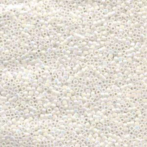 Miyuki 15/0 Delica Bead - DBS0202 - White Pearl AB