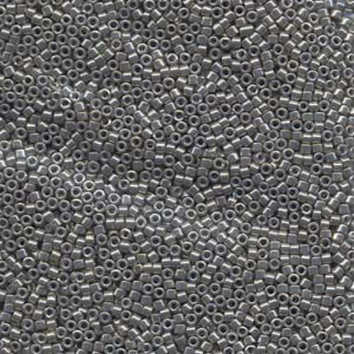 Miyuki 15/0 Delica Bead - DBS0251 - Galvanized Grey Luster