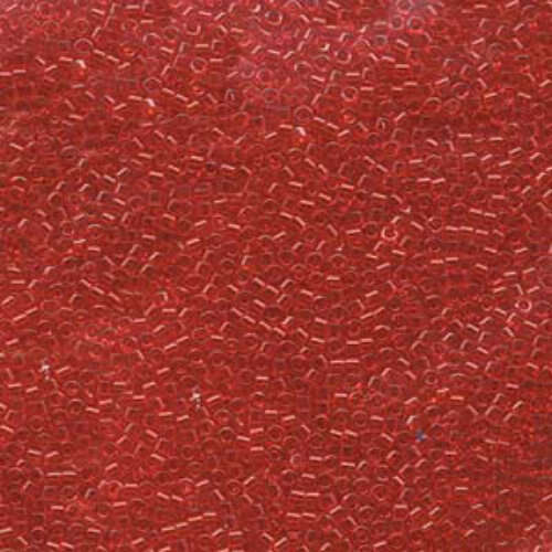 Miyuki 15/0 Delica Bead - DBS0704 - Transparent Red Orange