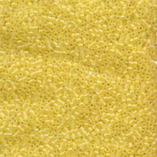 Miyuki 15/0 Delica Bead - DBS0854 - Matte Transparent Pale Yellow AB