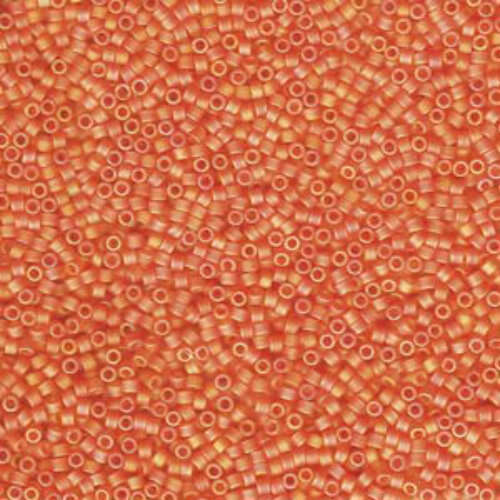Miyuki 15/0 Delica Bead - DBS0855 - Matte Opaque Orange AB