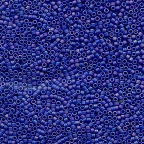 Miyuki 15/0 Delica Bead - DBS0880 - Matte Opaque Dark Blue AB