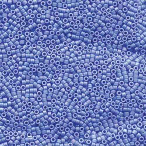 Miyuki 15/0 Delica Bead - DBS1597 - Matte Opaque Cyan Blue AB