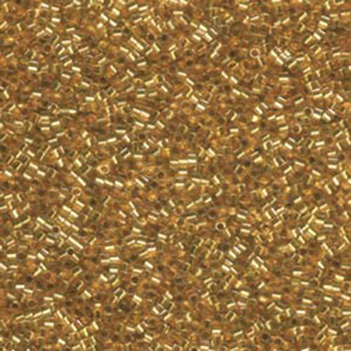 Miyuki 15/0 Delica Hex Cut Bead - DBSC-0033 - 24Kt Lined Gold