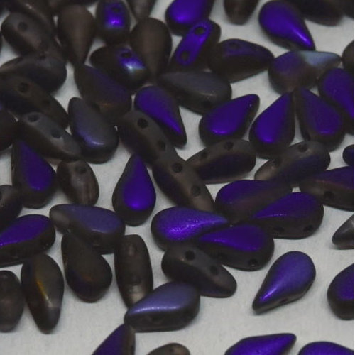 3mm x 6mm Drop Duo Bead - 2 Hole - Crystal Azuro Matte - 00030-22271 - 30 Piece Bag
