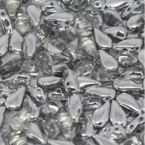 3mm x 6mm Drop Duo Bead - 2 Hole - Crystal Labrador - 00030-27001