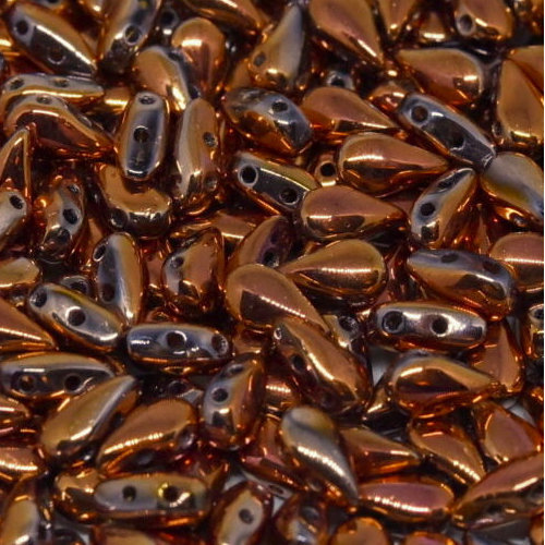 3mm x 6mm Drop Duo Bead - 2 Hole - Crystal Sunset Full - 00030-27133 - 30 Piece Bag