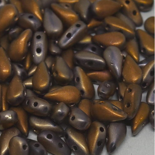3mm x 6mm Drop Duo Bead - 2 Hole - Crystal Sunset Full Matte - 00030-27233 - 30 Piece Bag