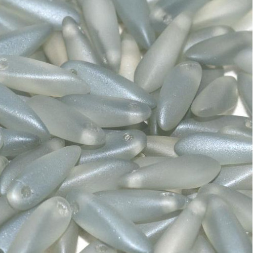 3mm x 11mm Dagger Bead - Crystal Lagoon Full Matted - 00030-23773 - 25 Piece Bag