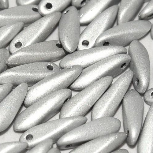 3mm x 11mm Dagger Bead - Crystal Labrador Full Matted - 00030-27070 - 25 Piece Bag
