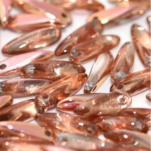 3mm x 11mm Dagger Bead - Crystal Capri Rose - 00030-27141