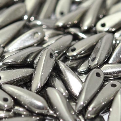 3mm x 11mm Dagger Bead - Crystal Full Chrome - 00030-27400