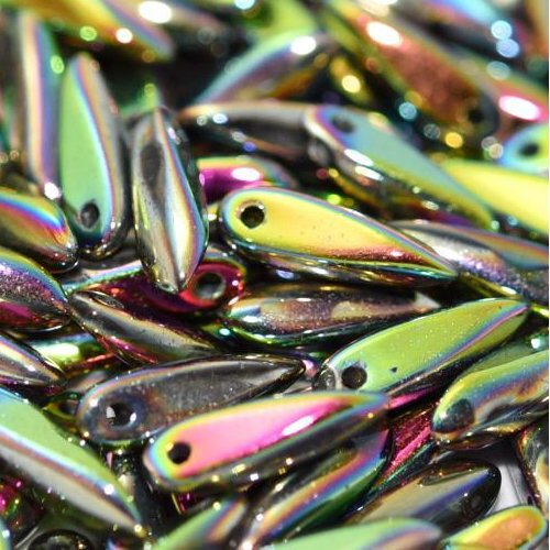 3mm x 11mm Dagger Bead - Crystal Vitrail Full - 00030-28100