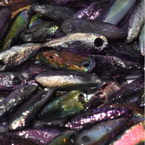 3mm x 11mm Dagger Bead - Crystal Etched Magic Purple - 00030-95500E - 25 Piece Bag