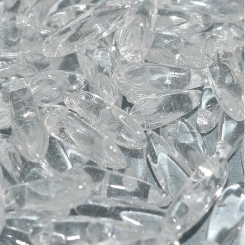 3mm x 11mm Dagger Bead - Crystal  - 00030