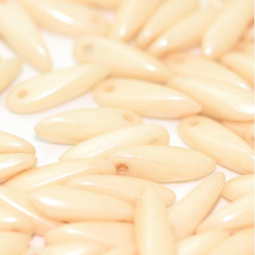 3mm x 11mm Dagger Bead - Chalk White Champagne Luster - 03000-14413