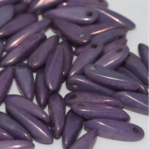 3mm x 11mm Dagger Bead - Chalk White Lila Vega Luster - 03000-15726