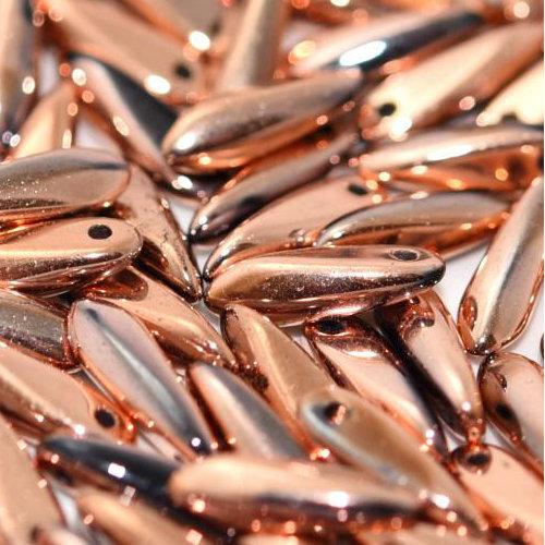 3mm x 11mm Dagger Bead - Jet Capri Gold Full - 23980-27100