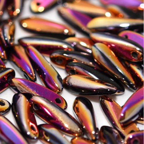 3mm x 11mm Dagger Bead - Jet Sliperit Full - 23980-29503
