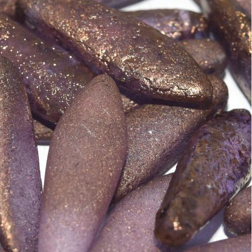 5mm x 16mm Dagger Bead - Crystal Etched Bronze Luster - 00030-14415E - 25 Piece Bag