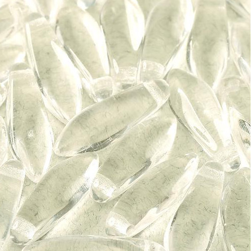 5mm x 16mm Dagger Bead - Crystal  - 00030 - 25 Piece Bag