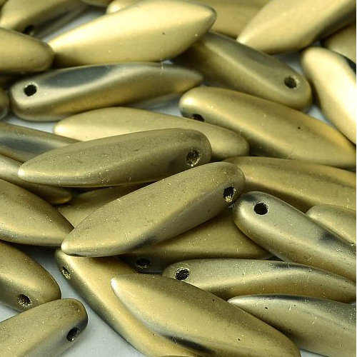 5mm x 16mm Dagger Bead - Crystal Amber Full Matted - 00030-26470 - 25 Piece Bag