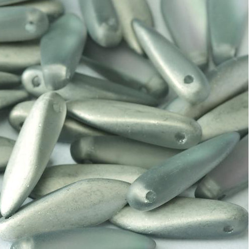 5mm x 16mm Dagger Bead - Crystal Vitrail Light Matted - 00030-26576 - 25 Piece Bag