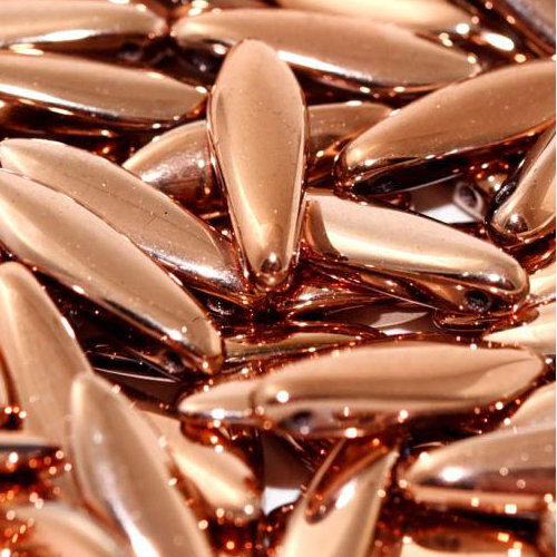 5mm x 16mm Dagger Bead - Crystal Capri Gold Full - 00030-27100