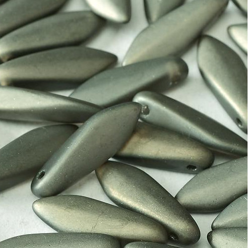 5mm x 16mm Dagger Bead - Crystal Chrome Full Matted - 00030-27470 - 25 Piece Bag