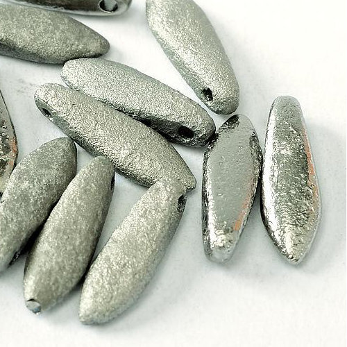 5mm x 16mm Dagger Bead - Crystal Etched Chrome Full - 00030-27480