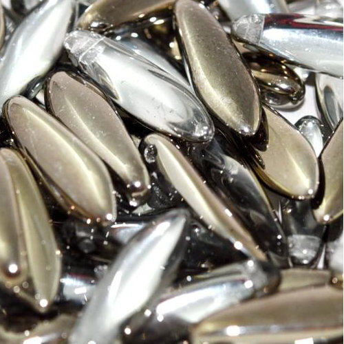 5mm x 16mm Dagger Bead - Crystal Argentic - 00030-27501 - 25 Piece Bag