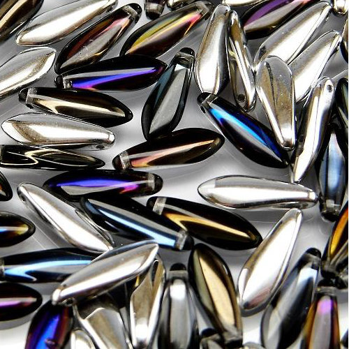 5mm x 16mm Dagger Bead - Crystal Heliotrope - 00030-29536 - 25 Piece Bag