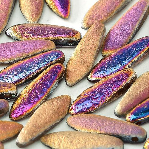 5mm x 16mm Dagger Bead - Crystal Etched Sliperit Full - 00030-29583 - 25 Piece Bag