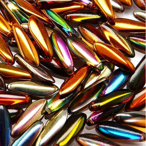 5mm x 16mm Dagger Bead - Crystal Magic Copper - 00030-95300 - 25 Piece Bag