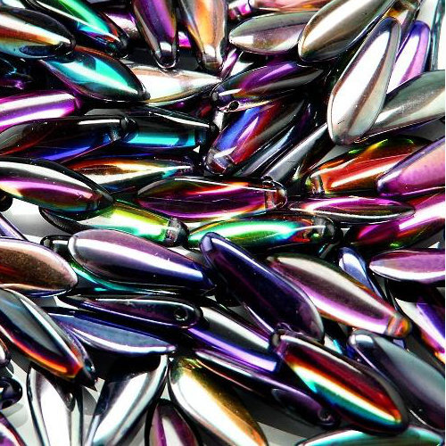 5mm x 16mm Dagger Bead - Crystal Magic Purple - 00030-95500 - 25 Piece Bag