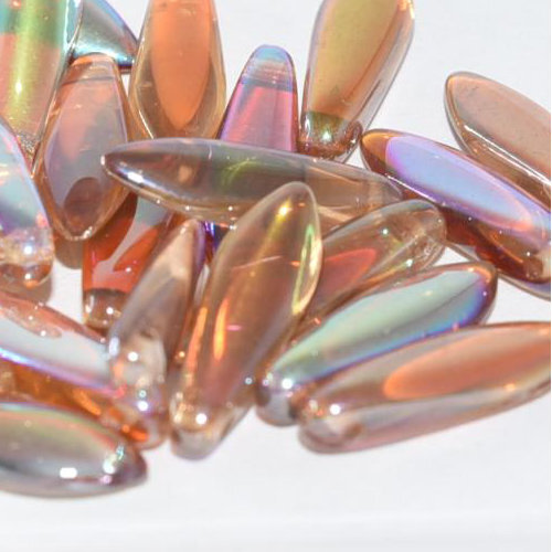 5mm x 16mm Dagger Bead - Crystal Brown Rainbow - 00030-98532
