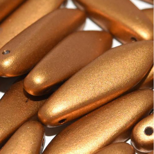 5mm x 16mm Dagger Bead - Brass Gold  - 01740 - 25 Piece Bag