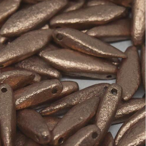 5mm x 16mm Dagger Bead - Etched Vintage Copper  - 01770E