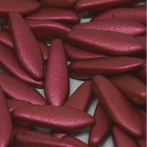 5mm x 16mm Dagger Bead - Lava Red  - 01890