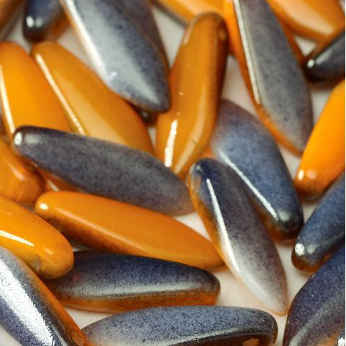 5mm x 16mm Dagger Bead - Chalk White Funky Copper - 03000-95301