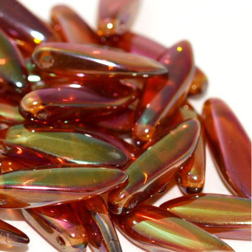5mm x 16mm Dagger Bead - Topaz Full Apricot Medium - 10060-29123