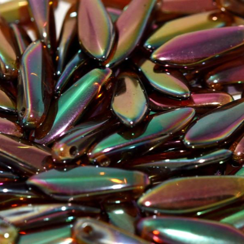 5mm x 16mm Dagger Bead - Light Violet Full Apricot Medium - 20500-29123