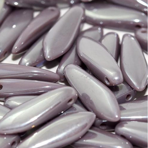 5mm x 16mm Dagger Bead - Opaque Lilac Full Argent Flare - 23020-24203