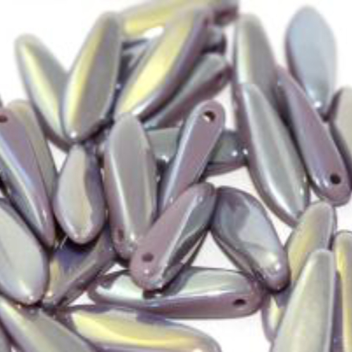 5mm x 16mm Dagger Bead - Opaque Lilac Full Light AB - 23020-28303