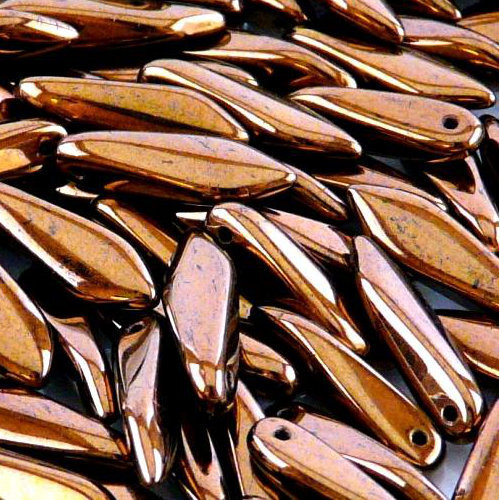 5mm x 16mm Dagger Bead - Jet Bronze - 23980-14415