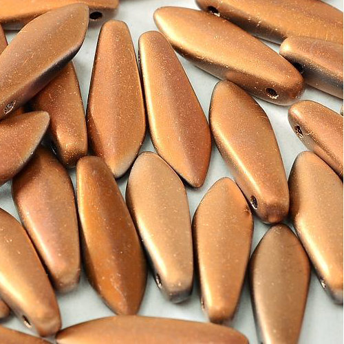 5mm x 16mm Dagger Bead - Jet Sunset Full Matted - 23980-27233