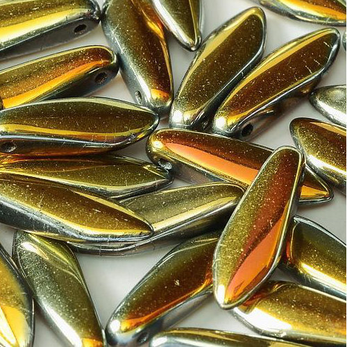 5mm x 16mm Dagger Bead - Jet Marea Full - 23980-28003